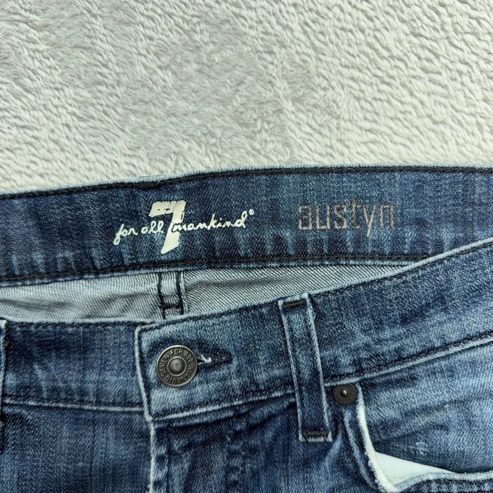 7 For All Mankind Jeans Mens 30 Blue Austyn Relaxed Straight Leg Denim